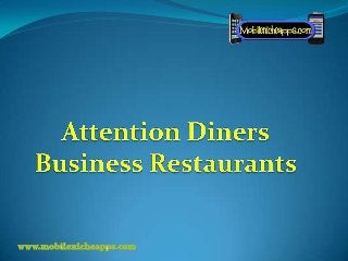 Why Diners Restaurant Should Have a Mobile Landing Page