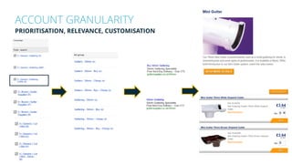 ACCOUNT GRANULARITY
PRIORITISATION, RELEVANCE, CUSTOMISATION
 