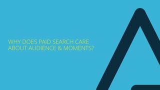 WHY DOES PAID SEARCH CARE
ABOUT AUDIENCE & MOMENTS?
 