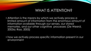 Attention and consciousness | PPTX