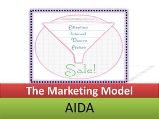 The Marketing Model
AIDA
 