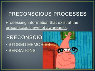 Preconscious Processing Attention & Consciousness | PPTX