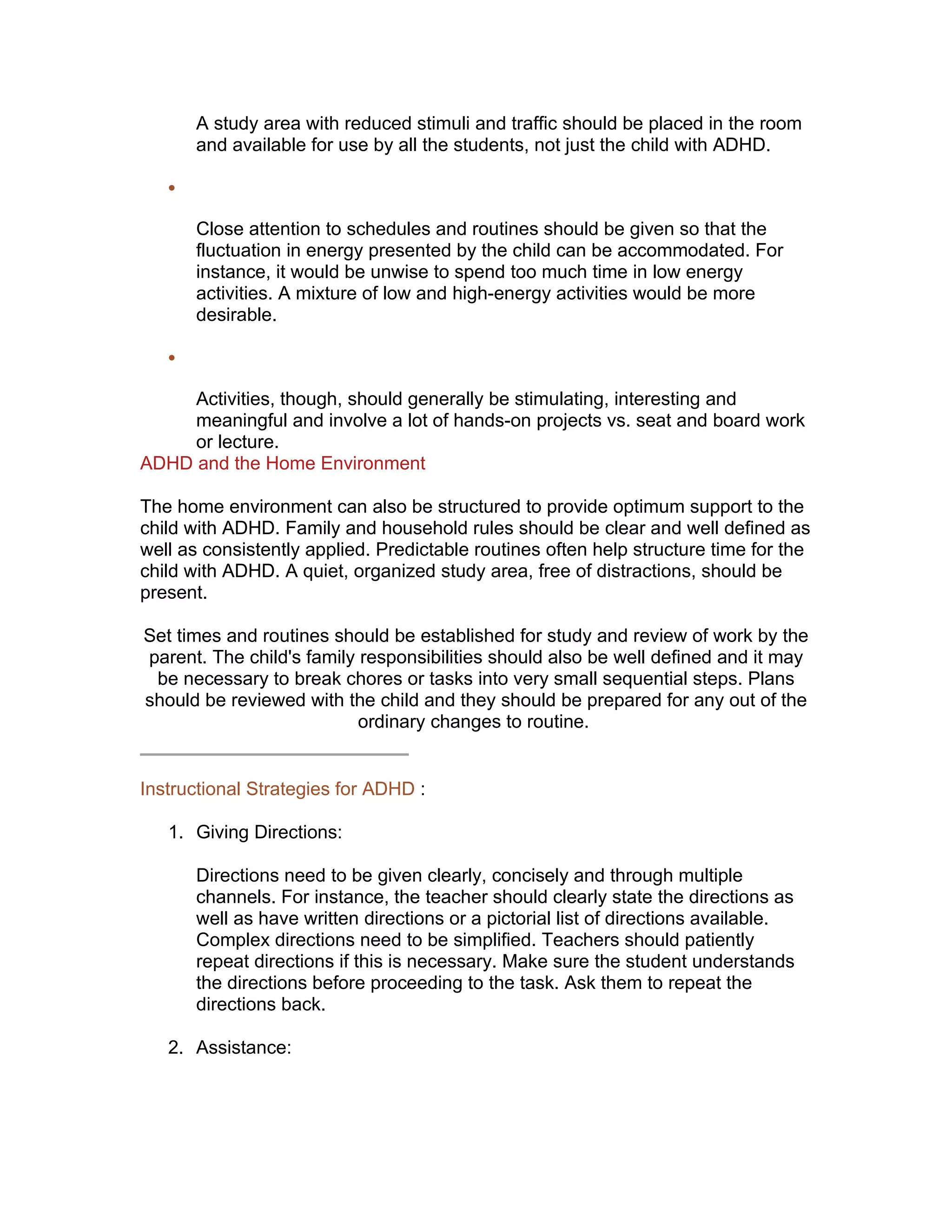 Attention Deficit Hyperactivity Disorder | PDF