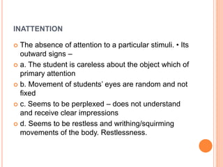 Knowledge Over Inattention Attention for bsc nursing | PPTX
