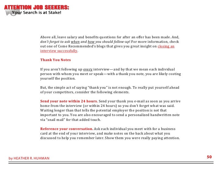 thank you notes for job offer