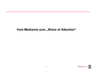 Vom Mediamix zum „Share of Attention“




                  4
 