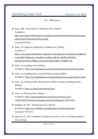 Atterberg Limit Test | PDF