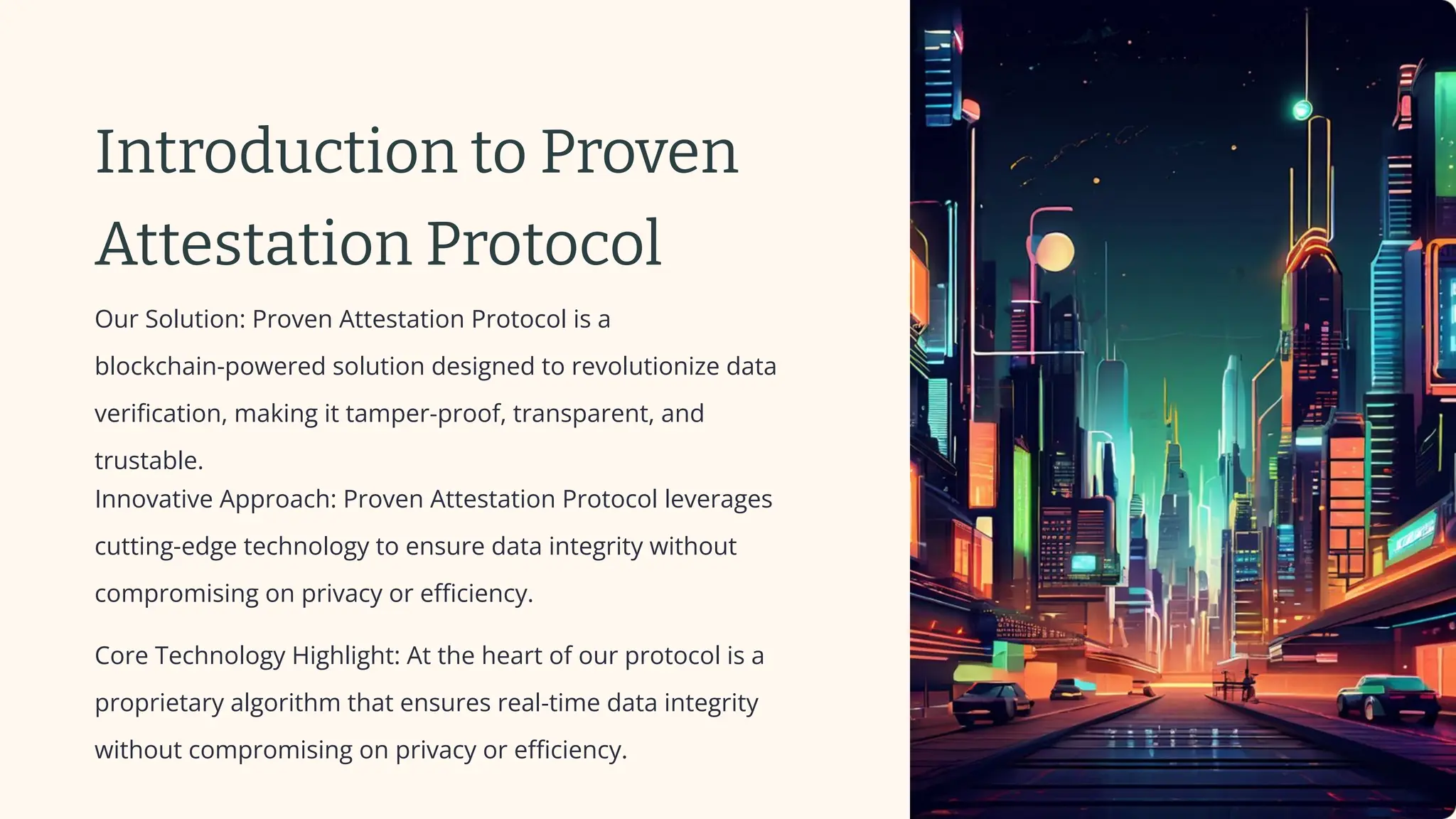 Attestation Protocol Pitch Deck Template | PPT