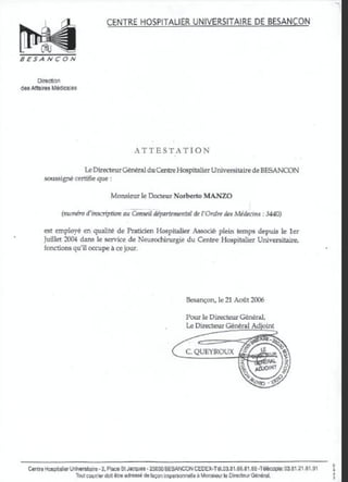 Dr MANZO NEUROCHIRURGIE CHU FORT DE FRANCE LA MEYNARD Zobda Quitman