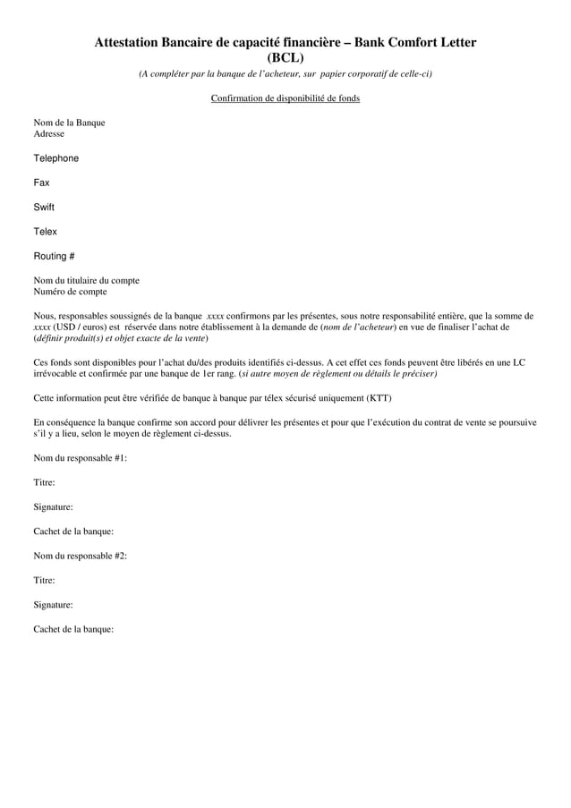 Attestation de capacité PDF