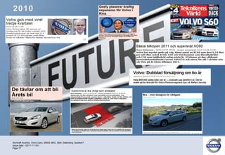 2010 Styrkraft Acando, Volvo Cars, 95500 eBIC, Björn Söderberg, bsoderb1 Page  Issue date: <2011-11-18> 