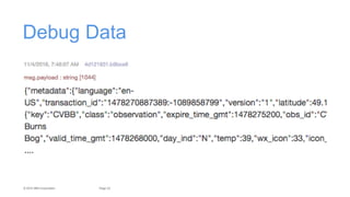 23Page© 2015 IBM Corporation
Debug Data
 