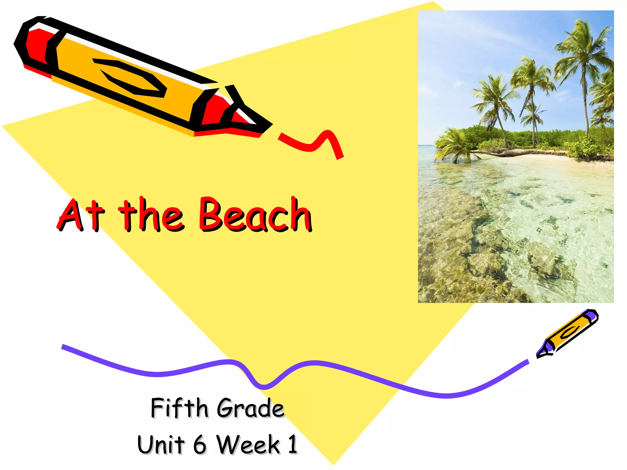 At The Beach Vocabulary Words | PPT