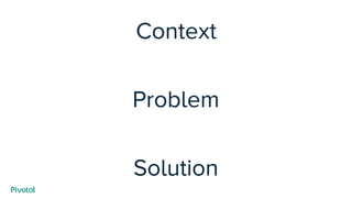 Context
Problem
Solution
 