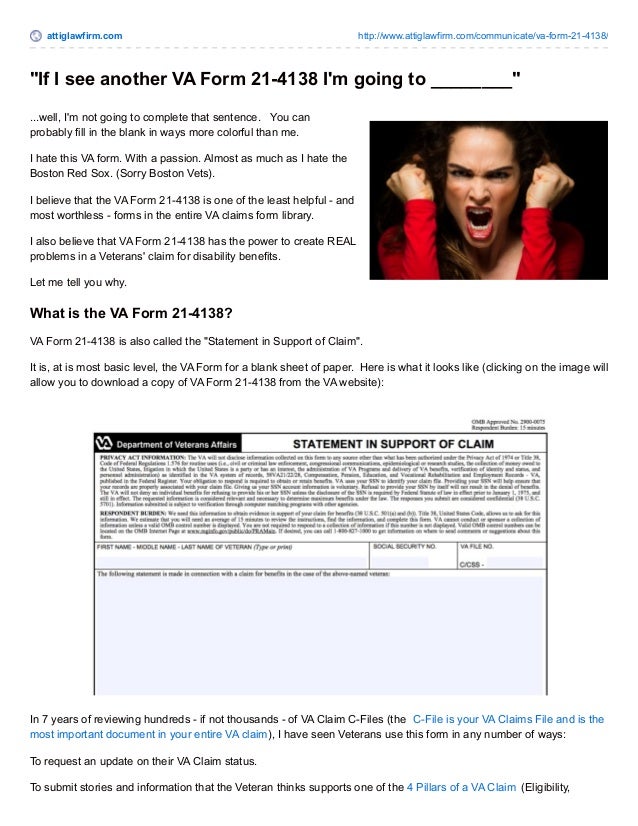 attiglawfirm com if i see_another_va_form_214138_im_going_to_________ va form statement in support of claim