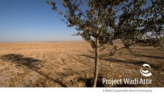 Project Wadi Attir
A Model Sustainable Desert Community
 