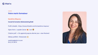 Sandrine Mayzou
Proﬁl LinkedIn : https://www.linkedin.com/in/sandrine-mayzou/
Signe Astro : cuspide Cancer 🦀 Lion 🦁
Citati...