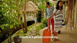 TITLE TEXT
Body Level One
Body Level Two
Body Level Three
Body Level Four
Body Level Five
Airbnb is a global community,
 