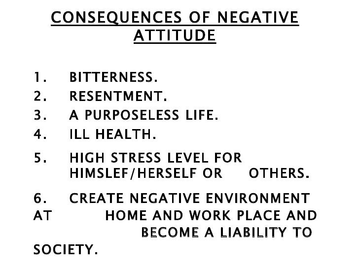 Society Negative Attitudes