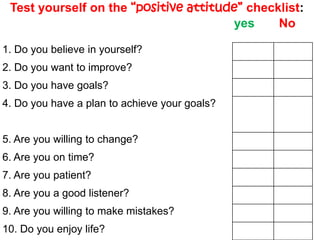 Do you demonstrate enthusiasm in whatever you say and do?