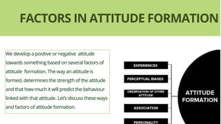 Attitude and Behavior for organizational behavior | PPTX