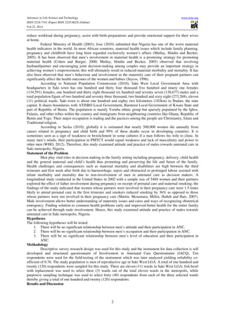 Attitude and practice of males towards antenatal care in saki | PDF