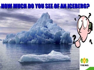 THE ICEBERG HOW MUCH DO YOU SEE OF AN ICEBERG? 