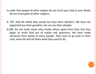 Attitude of islam towards other religion | PPTX