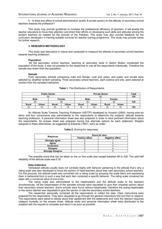 Attitude of secondary school teachers towards | PDF