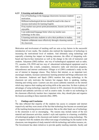 Attitude Of Students Towards E-Learning A Study Of English Language ...