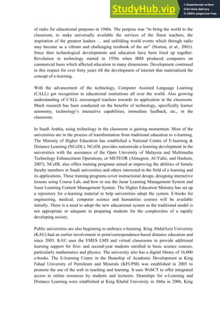 Attitude Of Students Towards E-Learning A Study Of English Language ...