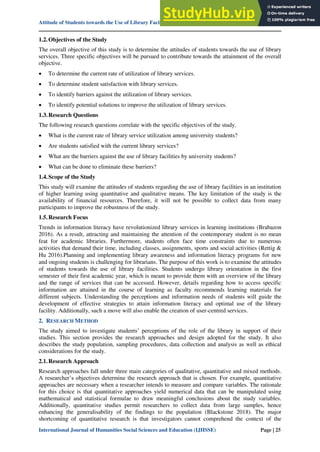 Attitude Of Students Towards The Use Of Library Facilities A Case Study ...