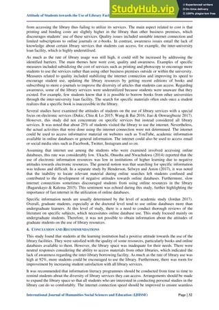 Attitude Of Students Towards The Use Of Library Facilities A Case Study ...