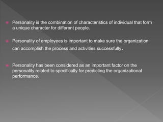 Attitude and personality of an employee and its influence on ...