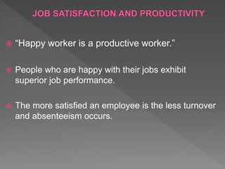 Attitude and personality of an employee and its influence on ...