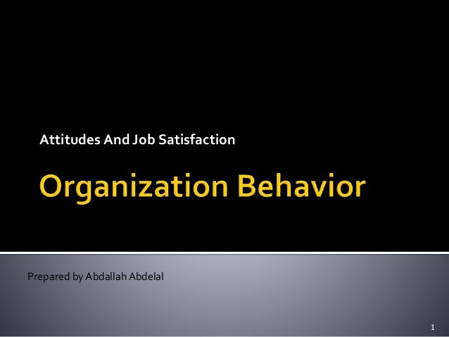 Attitudes and job satisfaction mcqs