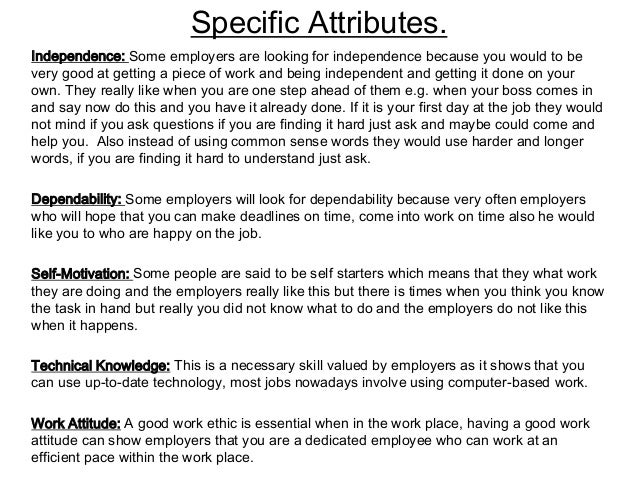 personal attributes