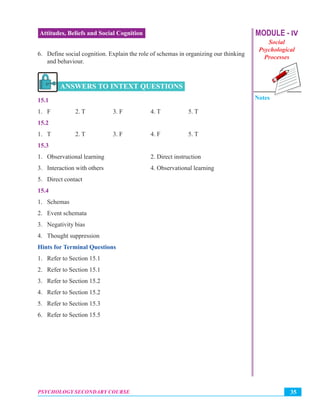 Attitudes, beliefs and social cognition | PDF