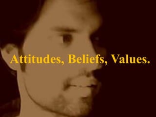 Attitudes, Beliefs, Values.
 