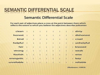 SEMANTIC DIFFERENTIAL SCALE
 