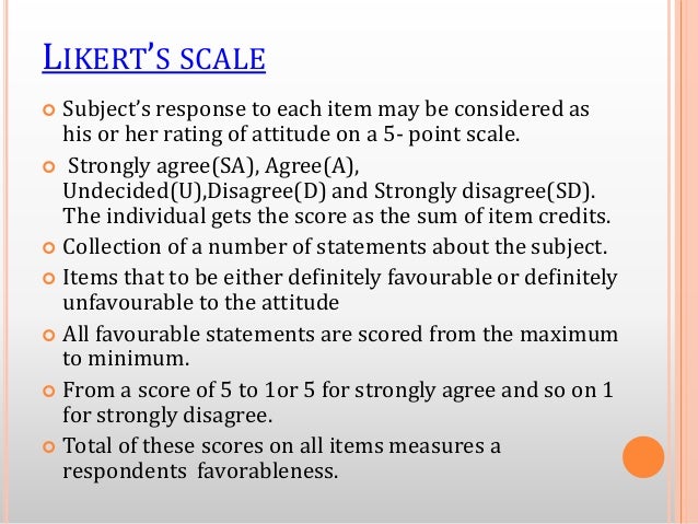 Types of attitude scales
