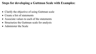 Guttmann Matrix Example Attitude scales ppt | PPTX