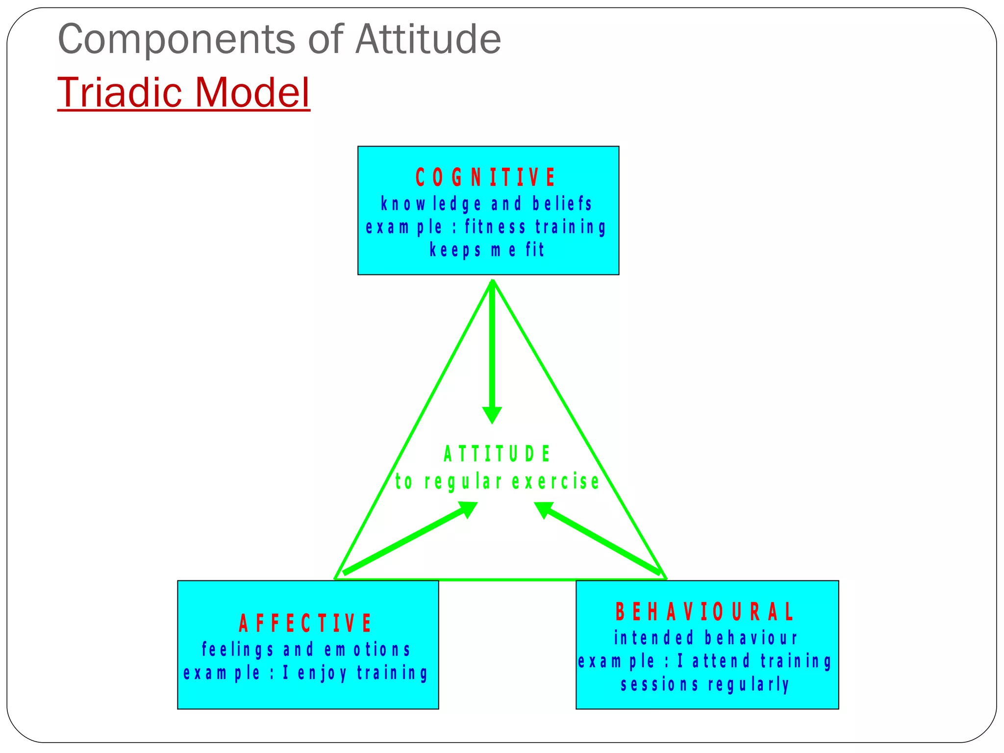 Components of Attitude Triadic Model 