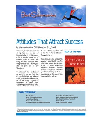 Attitudes that Attract Success