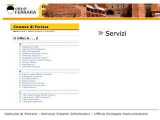 »   Servizi  
