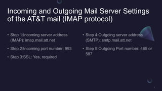 Att net mail settings | PPTX