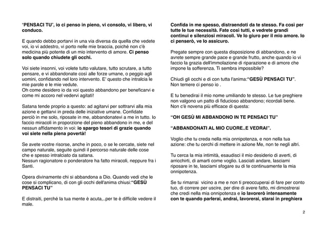 Atto Di Abbandono A Gesù Atto di abbandono a Gesù (pdf) | PPT