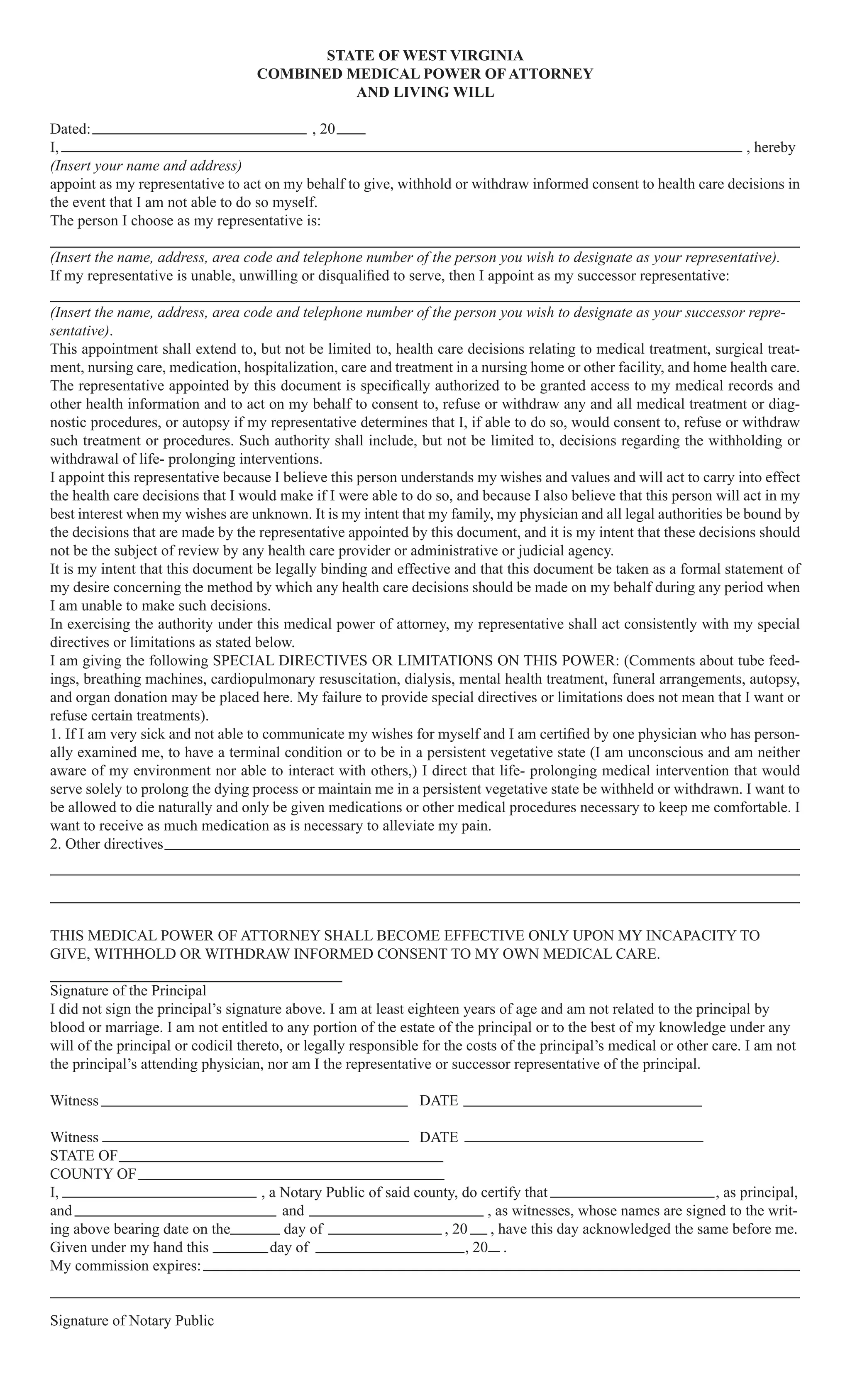 Attorney Form Legal Power