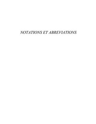 NOTATIONS ET ABREVIATIONS
 