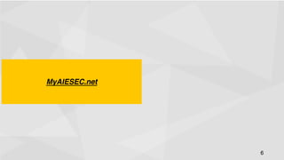MyAIESEC.net
!

6
!

 